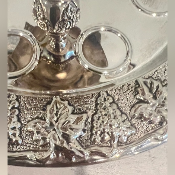 VINTAGE KARSHI JUDAICA SILVER PLATE KIDDUSH WINE FOUNTAIN - Picture 7 of 13